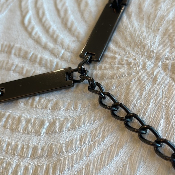 Pewter Belt - Made in Spain Adjustable Metallic chain belt, 31 in/ 5 in of chain - Picture 15 of 17